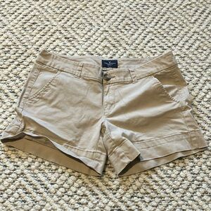 American Eagle Midi Khaki Shorts